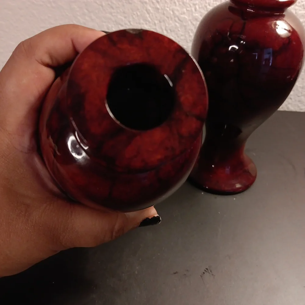 EXQUISITE Pair of Variegated Marble 7